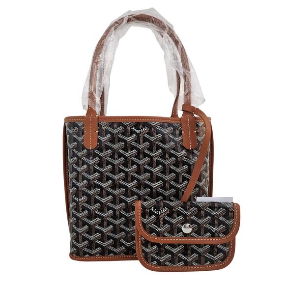 Goyard Mini Anjou Black Gold Handbag - Picture 1 of 7